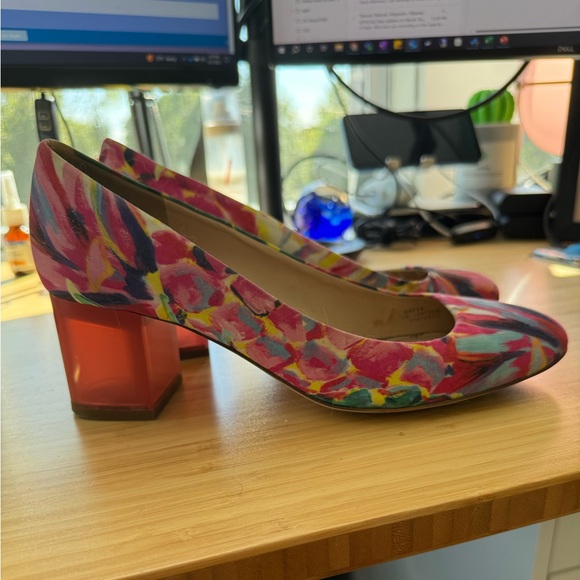 J. Crew Ratti Floral Block Heels - Picture 1 of 5